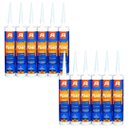 Ver imagem 1 de Kit 12 Adesivo Selantu Pu 40 Autofix Preto 380g