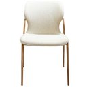 Ver imagem 2 de Kit 2 Cadeiras Dolce Domann Design Assento e Encosto em Linho Off White e Base Aço Pintura Madeira