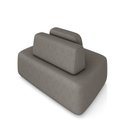 Ver imagem 6 de Sofá Ilha Sala de Estar Modulado Dakota 142cm Encosto Almofada Solta Veludo Marrom Escuro G33 - Gran