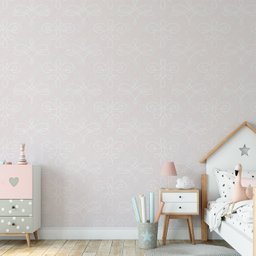 Papel de parede infantil  rosa menina quarto de bebê  M² VR10 - 3