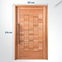 Ver imagem 2 de Kit Porta Pivotante Maciça Eucalipto Almofadada 214x107cm Natural PM97