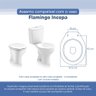 Tampa Vaso Sanitário Poliester Acrilico Flamingo Branco para Bacia Incepa - 3