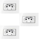 Ver imagem 1 de 3 Tomada Móvel Embutir Painel Mdf 3 Pinos 20a Branco Sleek Margirius