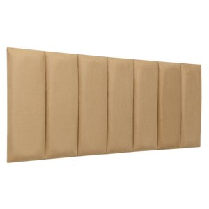 Cabeceira Casal Veludo Bege Placa Modulada Estofada Ripada Adesiva