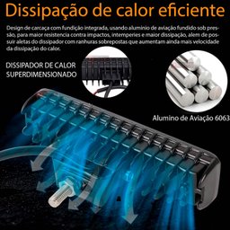 Farol de Milha Barra Aux 48w Led Branco Frio + Ambar Guincho Moto Carro Neblina C/ 3 Modos -strobo/p - 4