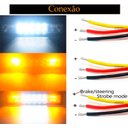Ver imagem 6 de Farol de Milha Barra Aux 48w Led Branco Frio + Ambar Guincho Moto Carro Neblina C/ 3 Modos -strobo/p