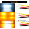 Farol de Milha Barra Aux 48w Led Branco Frio + Ambar Guincho Moto Carro Neblina C/ 3 Modos -strobo/p - 6