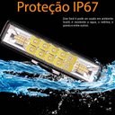 Ver mais imagens de Farol de Milha Barra Aux 48w Led Branco Frio + Ambar Guincho Moto Carro Neblina C/ 3 Modos -strobo/p