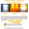 Farol de Milha Barra Aux 48w Led Branco Frio + Ambar Guincho Moto Carro Neblina C/ 3 Modos -strobo/p - 9