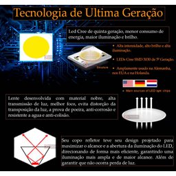Farol de Milha Barra Aux 48w Led Branco Frio + Ambar Guincho Moto Carro Neblina C/ 3 Modos -strobo/p - 2