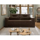 Ver imagem 2 de Estofados Madri Sofá 2 Lugares Corano Marrom 1.80m para Sala Bz Home Decor