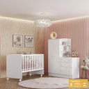 Ver imagem 2 de Conjunto Quarto Guarda Roupa Comoda e Berço Doce Sonho Branco