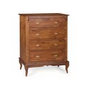 Ver imagem 1 de Cômoda de Madeira 4 Gavetas Pés Luis Xv 60816 Hannover - Imbuia Glazer