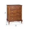 Cômoda de Madeira 4 Gavetas Pés Luis Xv 60816 Hannover - Imbuia Glazer - 5