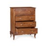 Cômoda de Madeira 4 Gavetas Pés Luis Xv 60816 Hannover - Imbuia Glazer - 2