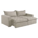 Ver imagem 1 de Sofá Cama 2 Lugares Retrátil Reclinável Linho M-184 Martins Creme