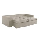 Ver imagem 5 de Sofá Cama 2 Lugares Retrátil Reclinável Linho M-184 Martins Creme