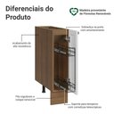 Ver imagem 3 de Balcão Porta-temperos 20 Cm 1 Porta (sem Tampo) Rustic/branco Vik Madesa