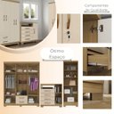 Ver imagem 4 de Conjunto Guarda Roupa 6 Portas com Cômoda e Multiuso - Edecasamoveis