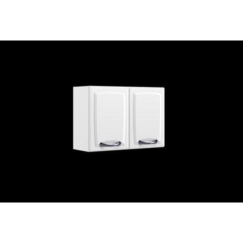 Armário Aéreo de Geladeira Aço 2 Portas New Premium Branco Itatiaia
