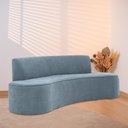 Ver imagem 2 de Sofá Orgânico 3 Lugares 180cm Mônaco Bouclé Azul Claro - Nexta Casa