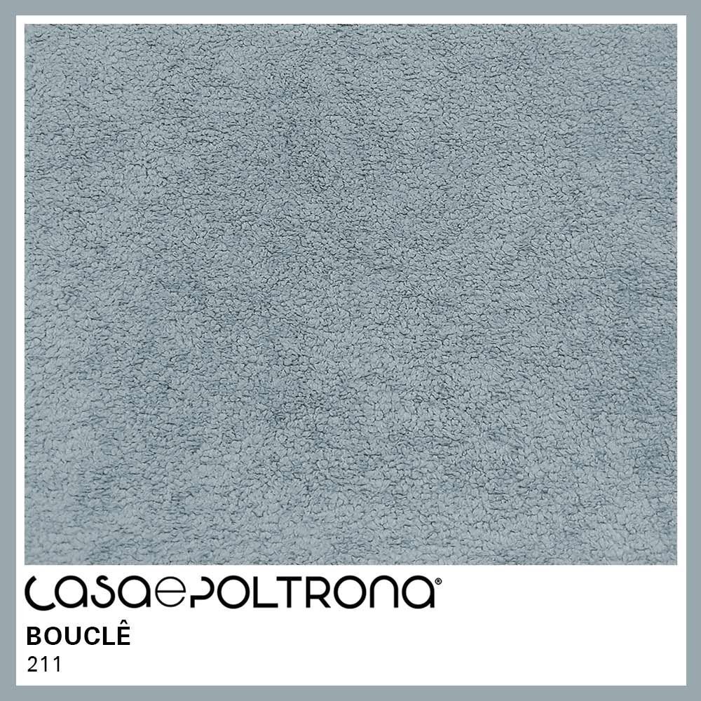 Sofá Orgânico 03 Lugares 180cm Mônaco Bouclê Azul Claro - CasaePoltrona - 5