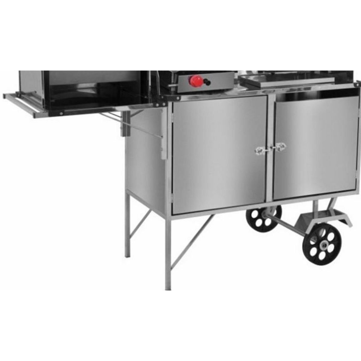 Carrinho Churrasco Cachorro Quente e Lanche Inox Guarda Sol Cefaz - 5