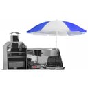 Ver imagem 2 de Carrinho Churrasco Cachorro Quente e Lanche Inox Guarda Sol Cefaz