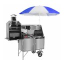 Ver imagem 1 de Carrinho Churrasco Cachorro Quente e Lanche Inox Guarda Sol Cefaz