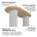 Ver imagem 3 de Mesa Artany Tamburaro Organic - Carvalho/branco 6274