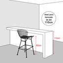 Ver imagem 3 de Banqueta Bertoia Branca D80 Assento Amarelo