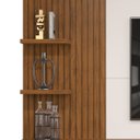 Ver imagem 6 de Painel para Tv até 60 Polegadas Ripado com Nichos Dj Móveis Bento Freijó Off White