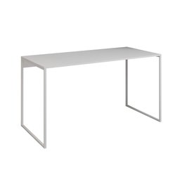 Mesa para Escritório Industrial Base Ferro Branco Tampo Mdp Branco 120x60 - 1