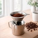 Ver imagem 1 de Filtro Coador de Café Aço Inoxidável Reutilizável sem Papel Econômico