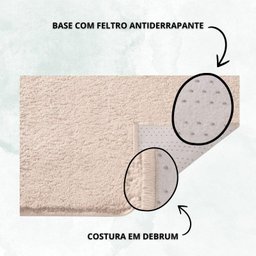 Tapete Oasis 100% Antiderrapante 1,50x2,00 Macio Pérola - 5