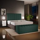 Ver imagem 2 de Calçadeira Recamier Baú para Cama de Casal Dália 140x50 Cm W01 Linho Verde Musgo - Lyam Decor