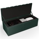 Ver imagem 6 de Calçadeira Recamier Baú para Cama de Casal Dália 140x50 Cm W01 Linho Verde Musgo - Lyam Decor