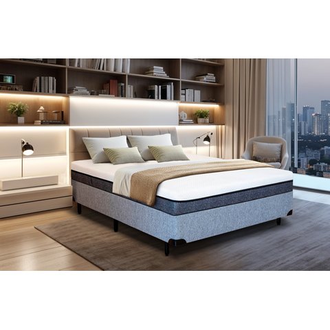 Cama Box Casal Serenelife - Tecido Alpha 56