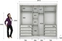 Ver imagem 4 de Guarda Roupa Casal 3 Portas 8 Gavetas - Diamond-branco - Móveis Novo Horizonte