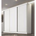 Ver imagem 1 de Guarda Roupa Casal 3 Portas 8 Gavetas - Diamond-branco - Móveis Novo Horizonte