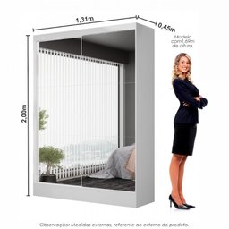 Guarda-roupa Belem Premium 2 Portas de Correr 2 Gavetas com Espelho - 3
