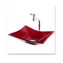 Ver imagem 1 de Cuba Vinho De Vidro 39x34cm e torneira Link e Válvula