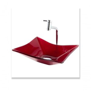 Cuba Vinho De Vidro 39x34cm e torneira Link e Válvula
