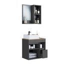Ver imagem 5 de Conjunto Banheiro Gabinete Cuba e Espelheira 2 Portas 1 Gaveta 60cm Multimóveis Crart-CON012 Grafite