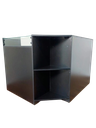 Ver imagem 1 de Balcão em L Compacto Preto - Elegância e Praticidade