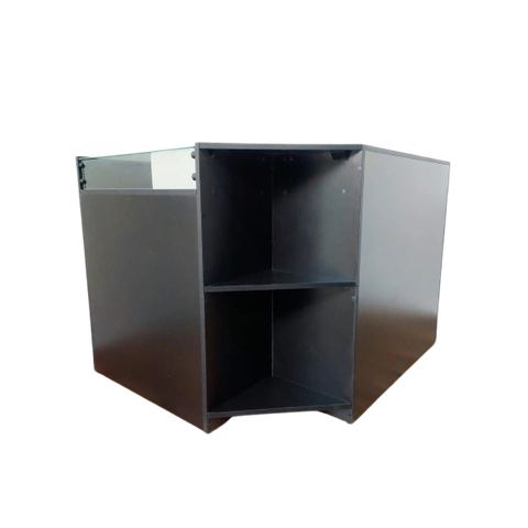 Balcão em L Compacto Preto - Elegância e Praticidade