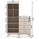 Ver imagem 7 de Comoda Roupeiro 120 Cm 2 Portas Cris 20034 Fendi Vlr