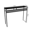 Ver imagem 3 de Aparador Estilo Industrial para Sala de Estar Nilo Aço e Vidro - Preto