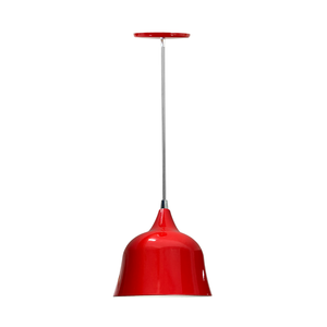 Luminária Pendente Pião Teto Interna Cozinha Sala Quarto E27:vermelho