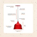 Ver imagem 2 de Luminária Pendente Pião Teto Interna Cozinha Sala Quarto E27:vermelho